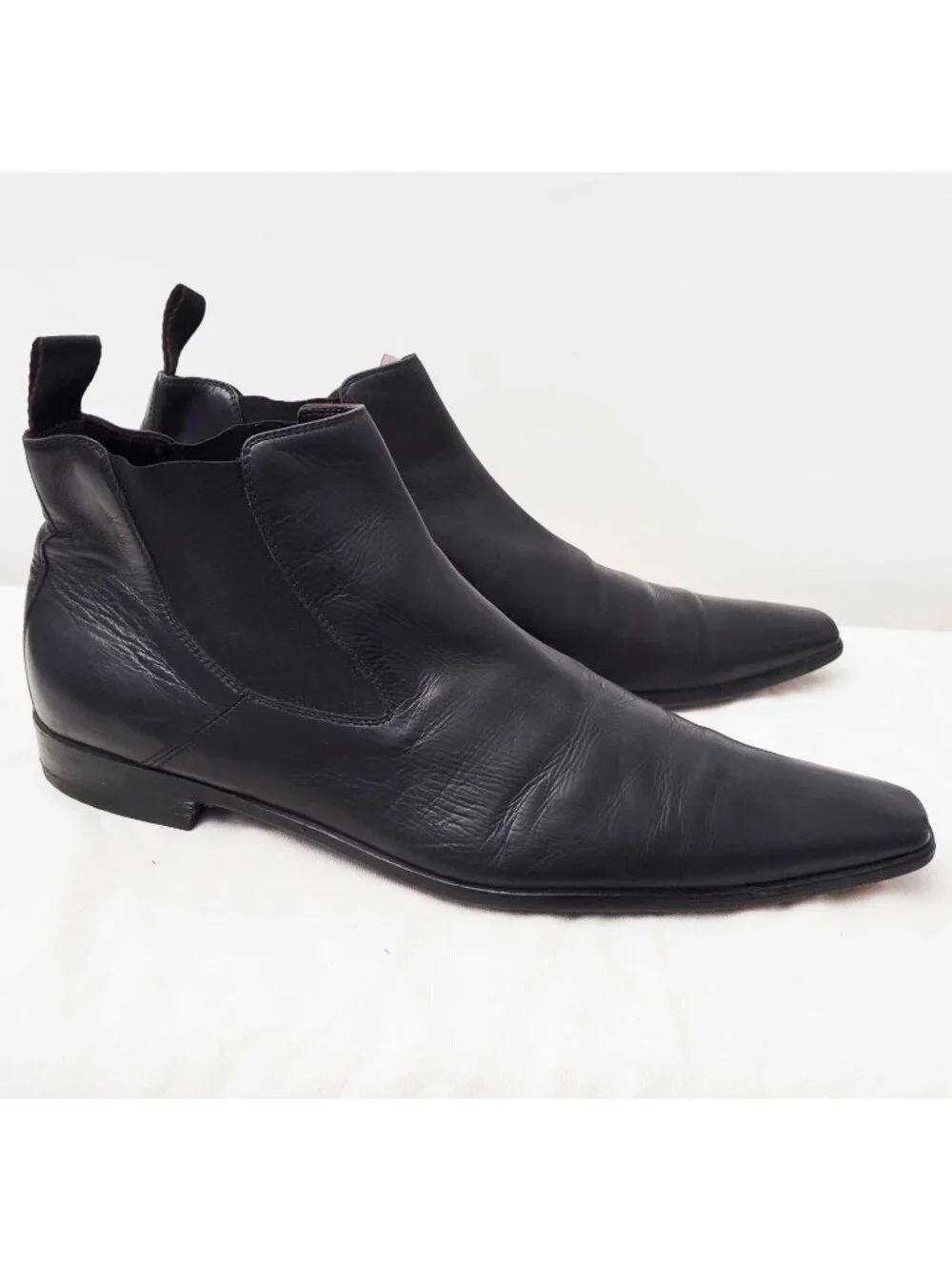 AVC by Adriana V. Campanile Men's Black Leather Chelsea Boots Shoes 44 US 10.5